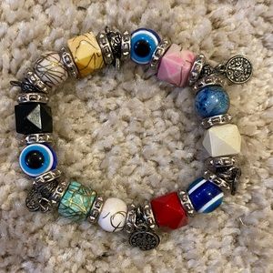 Colourful charm bracelet
